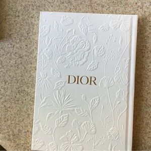 Dior White Embossed Floral Notebook